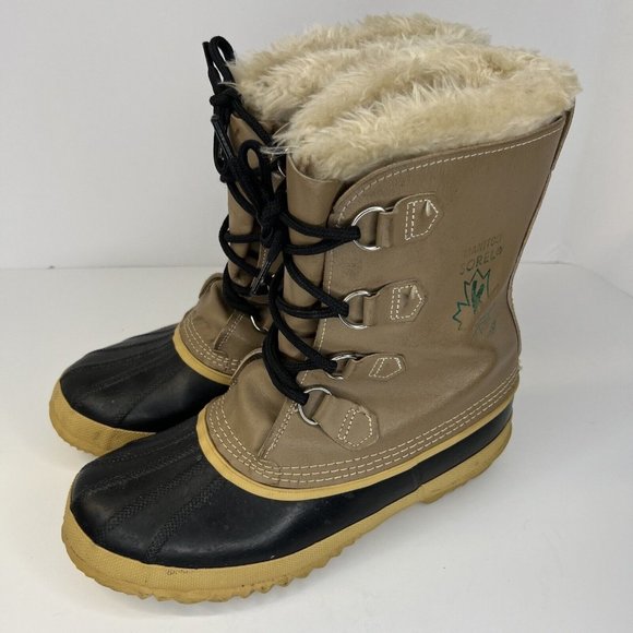 Sorel Shoes - Sorel Vintage Manitou Boots Men's Size8 Leather Rubber Duck Boots Made in Canada